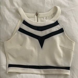 White/Creme crop top